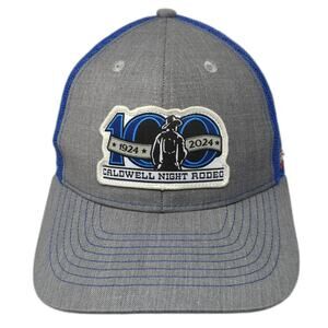 Caldwell Night Rodeo 1924-2024 100 Years Snapback Trucker Hat Blue One Size AMG